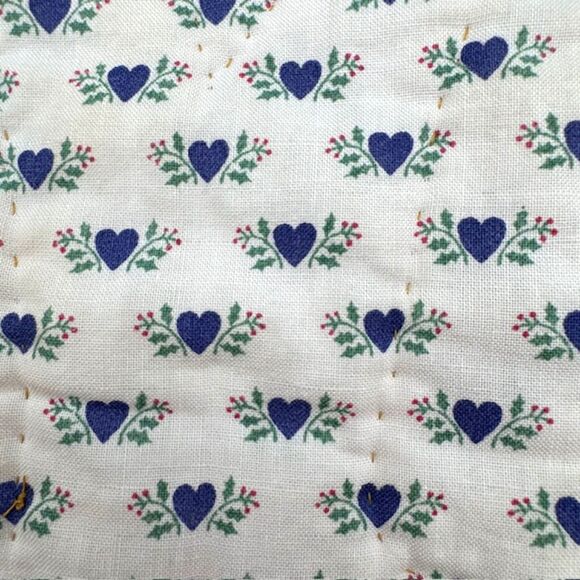 VTG Hand Quilted Wall Hanging 8x12 Gingerbread Man Hearts Buttons Kitchen Decor - Picture 8 of 11